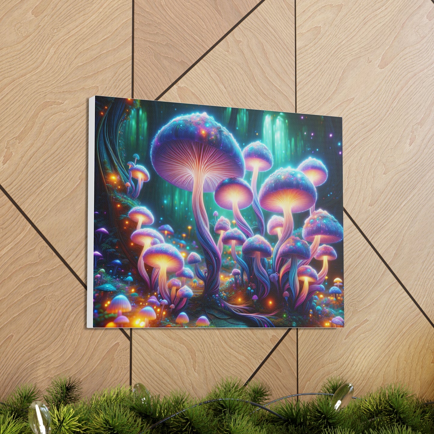 Canvas Luminous Mushrooms