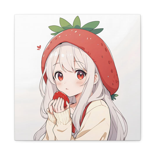 Matte Canvas Girl Strawberry