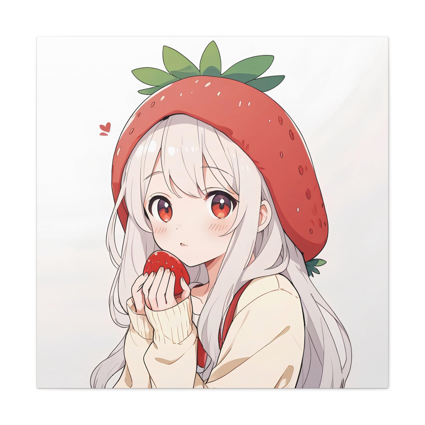 Matte Canvas Girl Strawberry