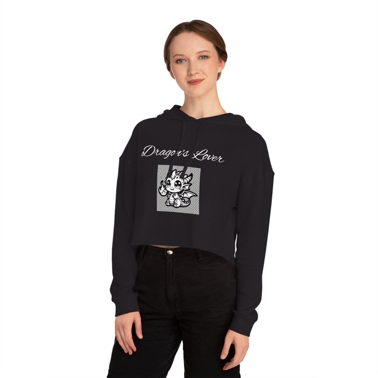 Women’s Cropped Hooded Sweatshirt Dragon
