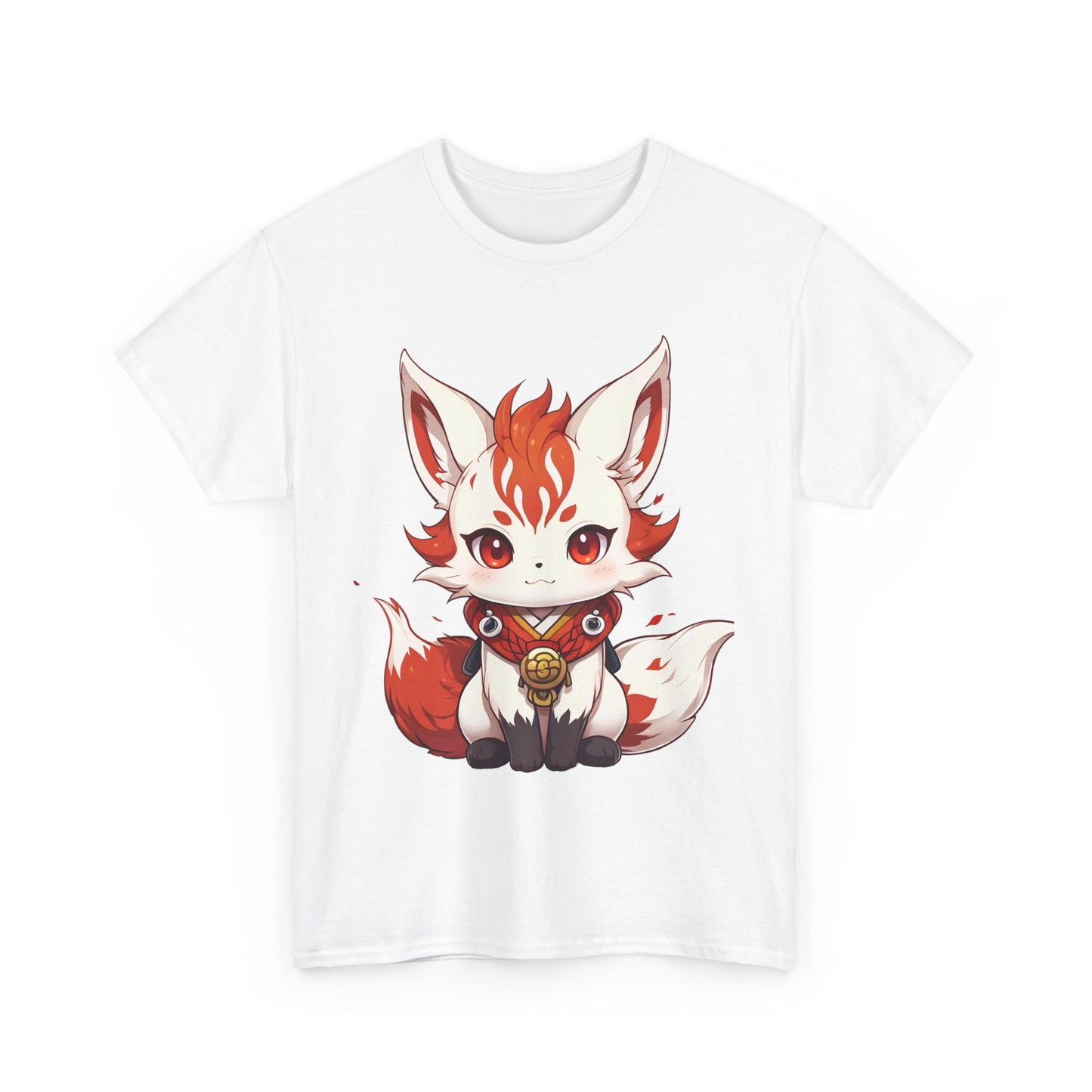 Unisex Cotton T-shirt Chibi Fire Fox